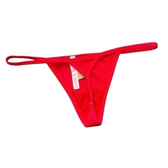 Victoria’s Secret Pink 2021 Sz L NWT red thin string thong panties underwear - Picture 3 of 6